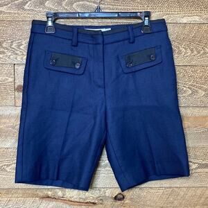 See by Chloe Navy blue wool Bermuda shorts Size 4